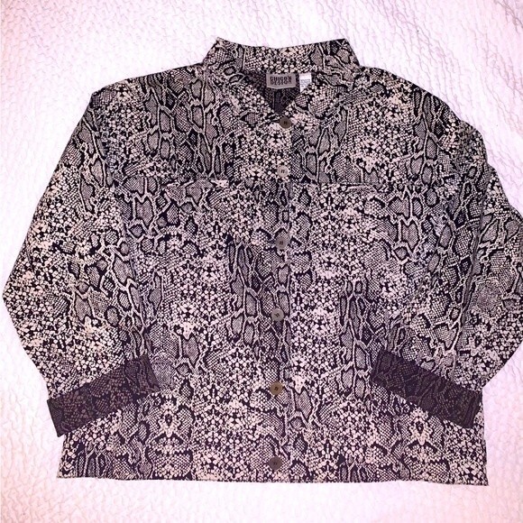 CHICO design SNAKE‎ SKIN jacket- plus size- SIZE 3 - Picture 1 of 6
